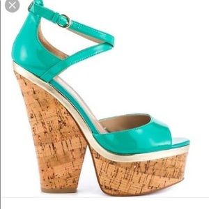 Paris Hilton “Misty” Patent Leather wedge